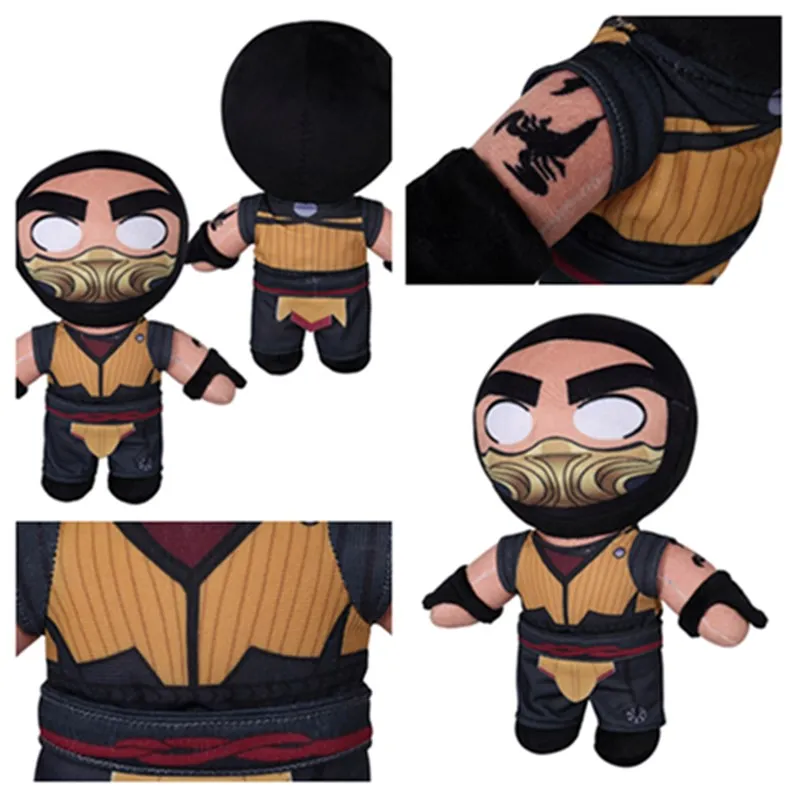 

Mortal Cos Kombat Scorpion Cosplay Plush Toys Cartoon Soft Stuffed Mascot Adult/Kids Fantasy Birthday Xmas Gifts