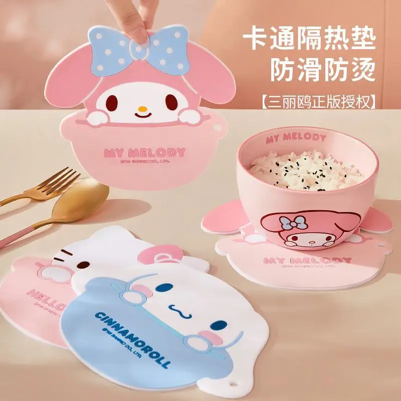 Sanrio Hello Kitty Insulation Mat Anti-Scalding Bowl Mat My Melody Anime Waterproof Oil-Proof Silicone Table Mat Student Coaster
Sanrio Hello Kitty Insulation Mat Anti-Scalding Bowl Mat My Melody Anime Waterproof Oil-Proof Silicone Table Mat Student Coaster