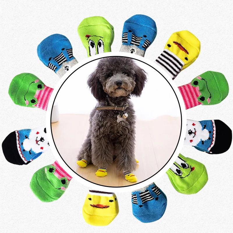 4pcs/Set Cute Puppy Dog Knit Socks Autumn Winter Pet Socks Anti-Slip Knitted Small Dogs Shoes Warm Paw Protector Dog Accessories
4pcs/Set Cute Puppy Dog Knit Socks Autumn Winter Pet Socks Anti-Slip Knitted Small Dogs Shoes Warm Paw Protector Dog Accessories
