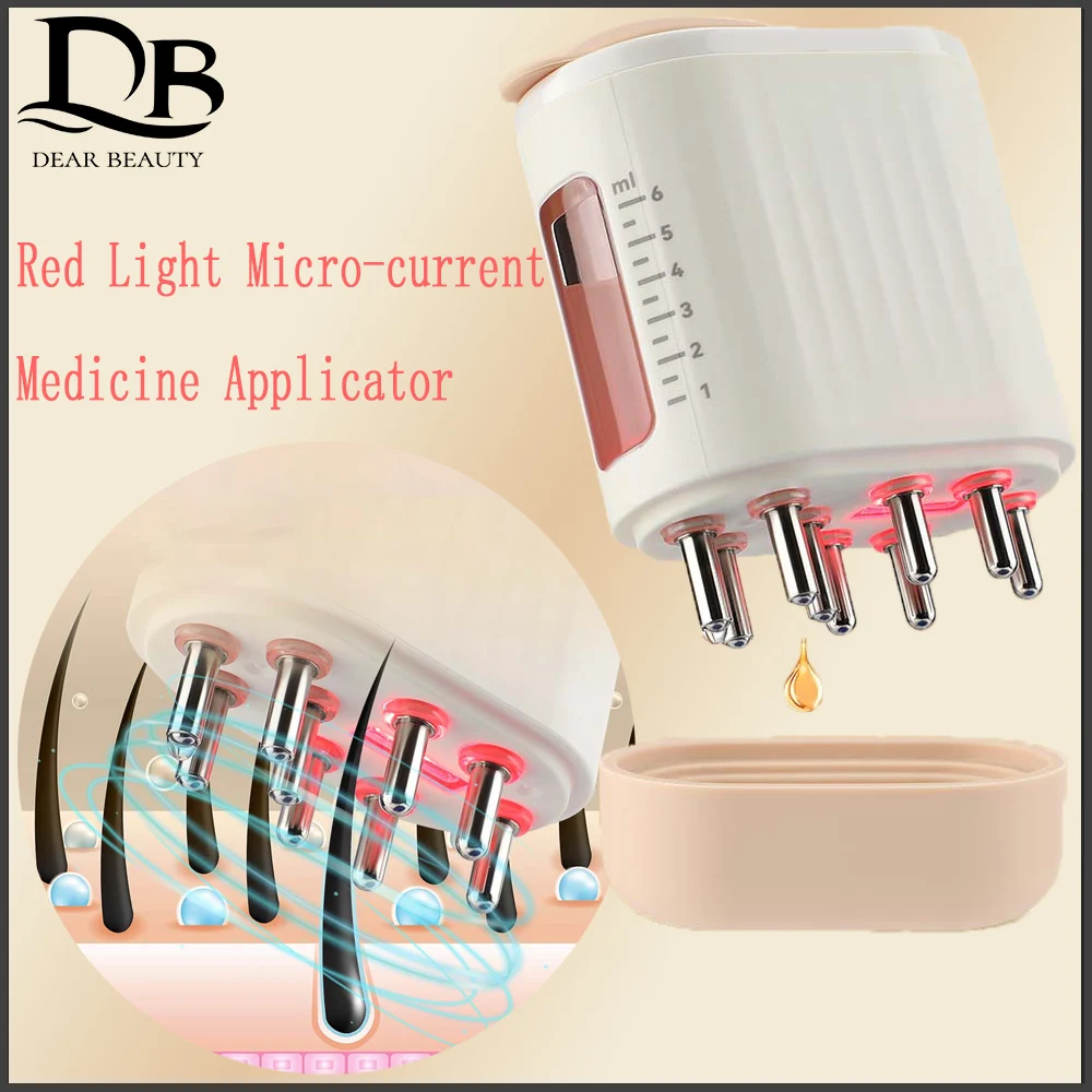 

Electric Vibration Massage Comb Red Light Micro-current Medicine Applicator Portable Hair Nourishing Promote Hair Growth