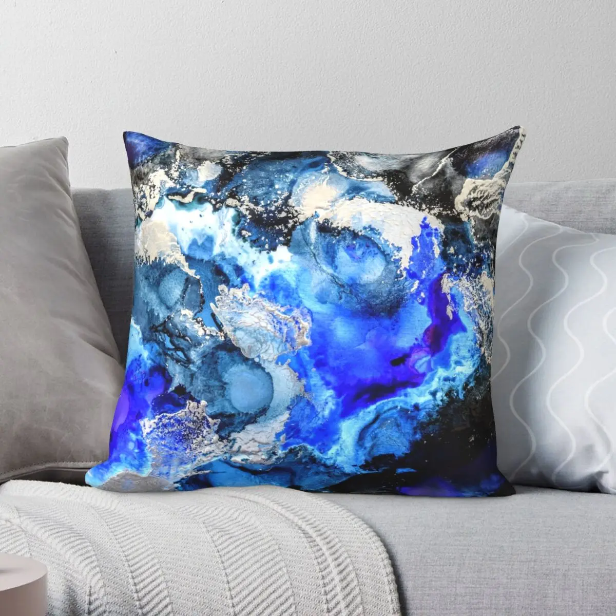 

Moody Blues Pillowcase Polyester Linen Velvet Pattern Zip Decor Throw Pillow Case Sofa Seater Cushion Cover 45x45