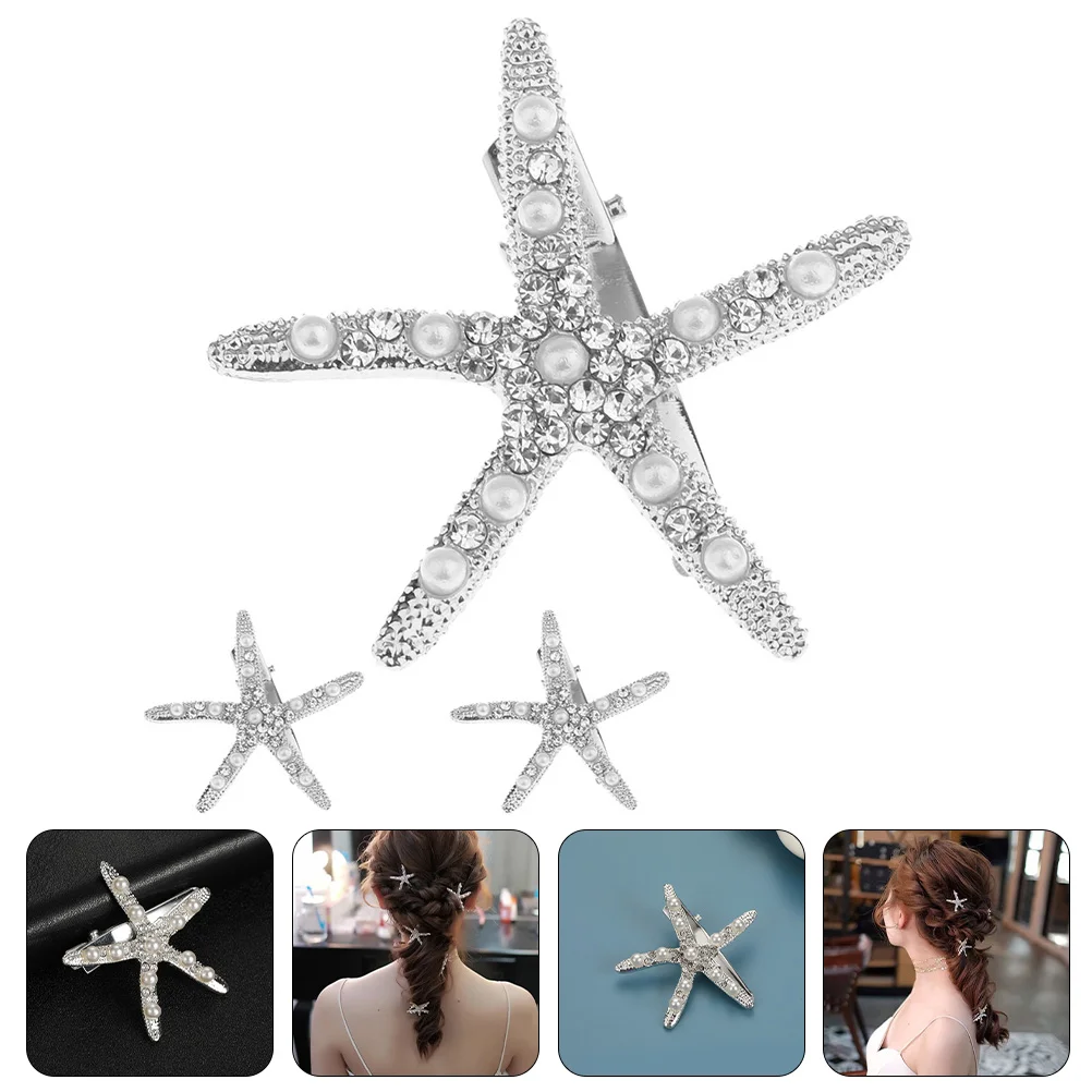 Rhinestone Starfish Hair Clip Women 3 Pack Hair Handmade Hair Barrettes Sea Star Beach Mermaid Hairpin Hair Accessories Girls
Rhinestone Starfish Hair Clip Women 3 Pack Hair Handmade Hair Barrettes Sea Star Beach Mermaid Hairpin Hair Accessories Girls