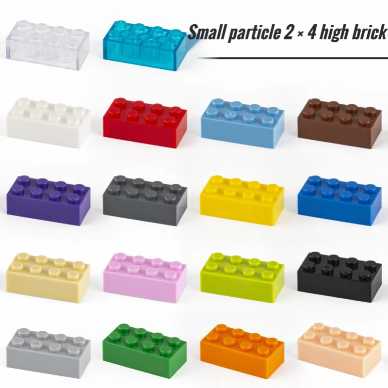 

10pcs Small Particle 3001 High Brick 2x4 Building Blocks Parts DIY Block Compatible with Creative Gift Blocks Castle Toys