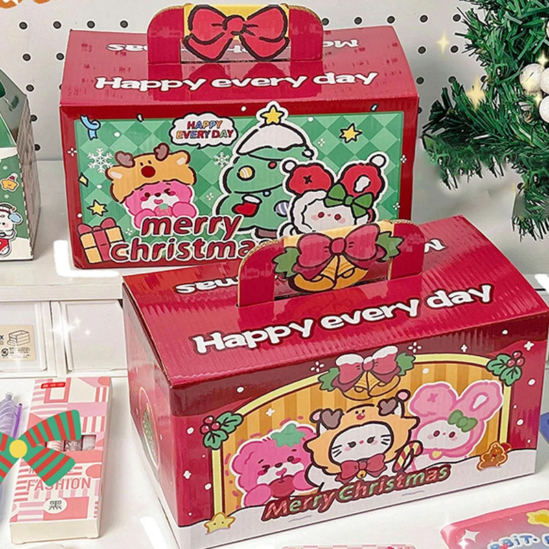 

Christmas Gifts Blind Box Cartoon Creative Cute Lucky Gift Box Kawaii Christmas Stationery Set For Children Surprise Present