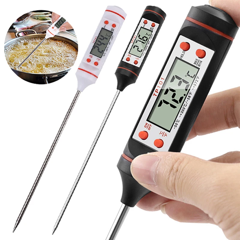 

Кухонный Термометр для масла, цифровой игольчатый термометр для мяса, торта, жарки, барбекю, приготовления пищи, цифровой датчик температуры, термопара