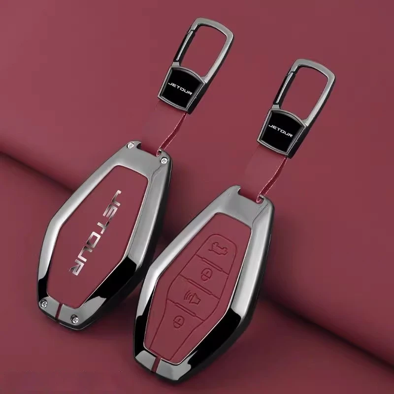 Zinc Alloy + Leather Car Key Case Cover Shell Key Bag Remote Key Cover For JETOUR Logo Remote Control Protector Car Key Cases
Zinc Alloy + Leather Car Key Case Cover Shell Key Bag Remote Key Cover For JETOUR Logo Remote Control Protector Car Key Cases