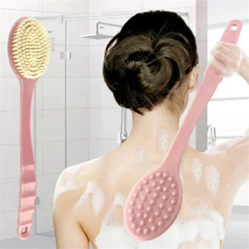 

Cleaning Brush Bathroom Accessories Long Handle Bath Brush Soft Body Scrubber Shower Exfoliator Skin Massager