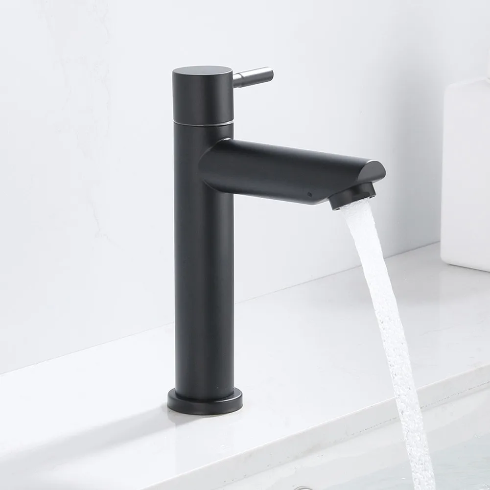 Basin Kitchen Bathroom Mixer Sink Tap Single Cold Matte Sink Faucet Taps Universal Black Stainless Steel Kitchen Bathroom Part
Basin Kitchen Bathroom Mixer Sink Tap Single Cold Matte Sink Faucet Taps Universal Black Stainless Steel Kitchen Bathroom Part