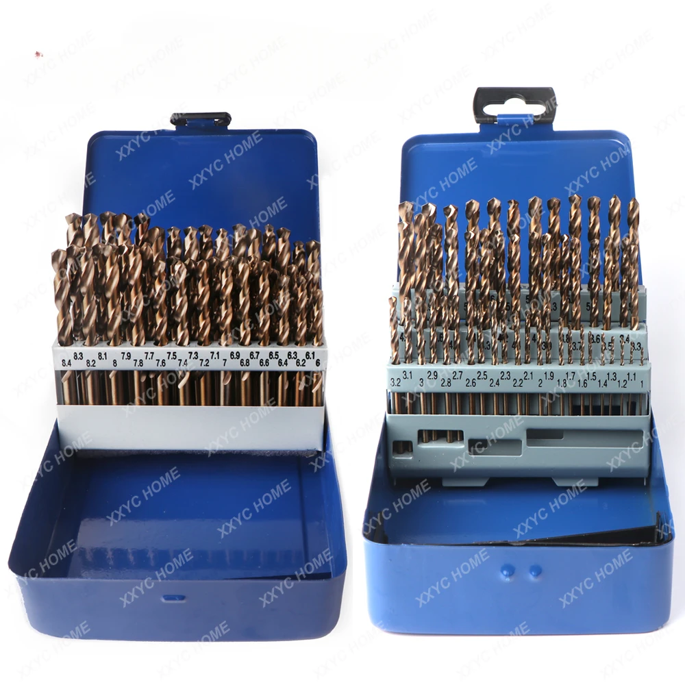 DRILLFORCE 41/51PCS M35 Cobalt Drill Bits Set for Hardened Metal & Stainless Steel Drilling Bits Power Tools Accessories
DRILLFORCE 41/51PCS M35 Cobalt Drill Bits Set for Hardened Metal & Stainless Steel Drilling Bits Power Tools Accessories