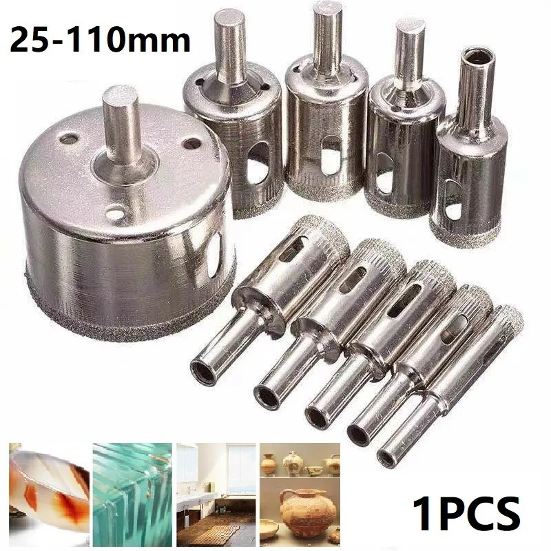 25-110mm Dia Glass Hole Saw Diamond Tipped Tile Ceramic Marble Drill Bit Cutter Drill Bit Cutter Woodworking Power Tool Accessor
25-110mm Dia Glass Hole Saw Diamond Tipped Tile Ceramic Marble Drill Bit Cutter Drill Bit Cutter Woodworking Power Tool Accessor