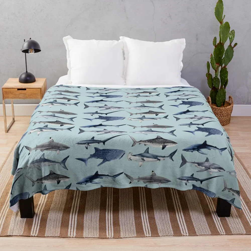 

Copia de Sharks Throw Blanket decorative Flannel Fluffy Softs Blankets
