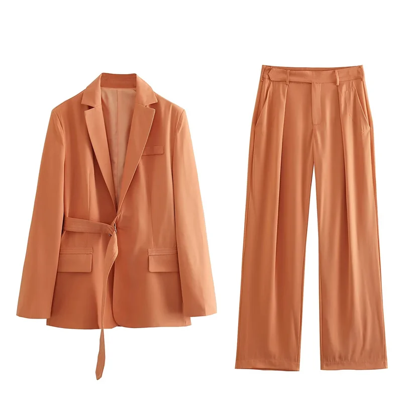 Woman Fashion Orange Sashes Blazer Suit 2023 Spring Female Solid Straight Blazers Sets Ladies High Waisted Pleated Pants Suits
Woman Fashion Orange Sashes Blazer Suit 2023 Spring Female Solid Straight Blazers Sets Ladies High Waisted Pleated Pants Suits