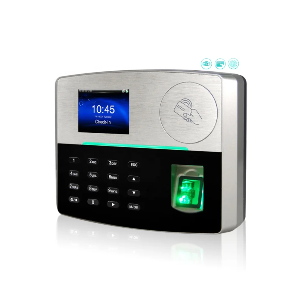 

Wireless WIFI Biometric Fingerprint Time Attendance System Device with built-in Battery Support RFID Card Reader