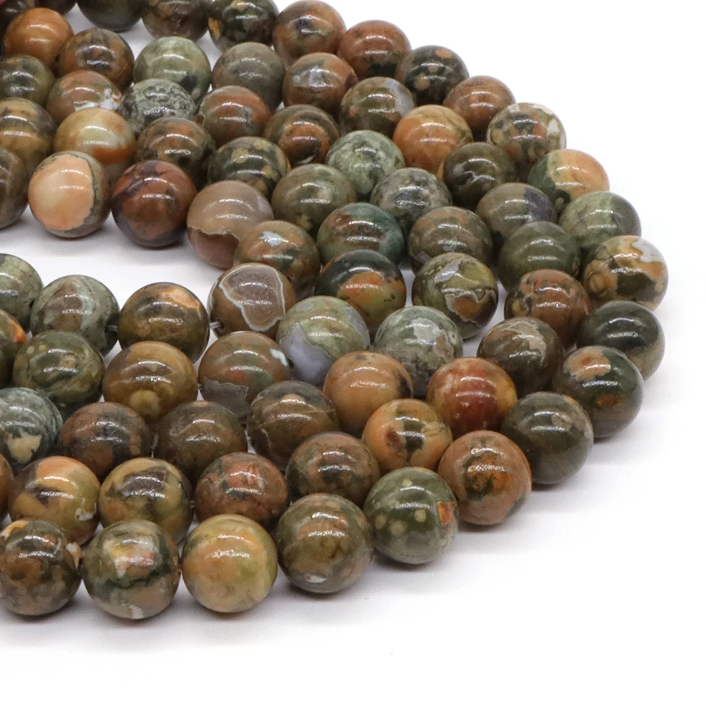 Natural Stones Green Rainforest Jasper Round Loose Spacer Beads Accessories For Jewelry Making DIY Bracelet Necklace 4-10mm
Natural Stones Green Rainforest Jasper Round Loose Spacer Beads Accessories For Jewelry Making DIY Bracelet Necklace 4-10mm