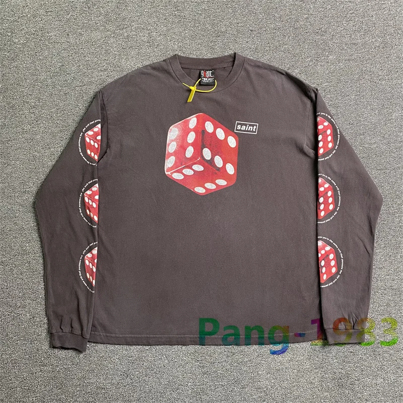 Vintage Saint Michael Dice Printed Long Sleeved T-shirt Men Women 1:1 High Quality Streetwear T Shirt Oversized Casual Tops Tee
Vintage Saint Michael Dice Printed Long Sleeved T-shirt Men Women 1:1 High Quality Streetwear T Shirt Oversized Casual Tops Tee