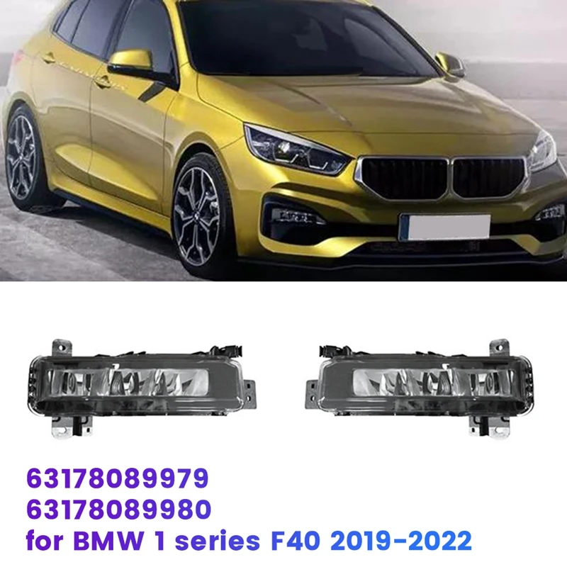 

1 пара для BMW 1 серии F40 2019-2022 118I светодиодный Fog DRL дневные ходовые огни 63178089979 63178089980