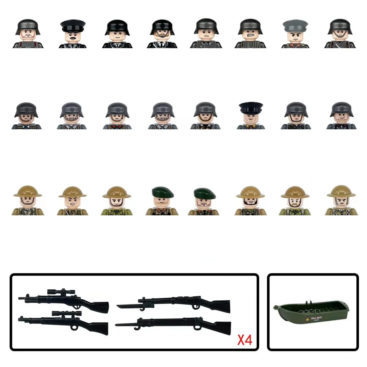 

Военная 2 мировая война Германия британская армия пехота солдаты Оружие Винтовка пистолеты MOC строительные блоки аксессуары фигурки мини-игрушки