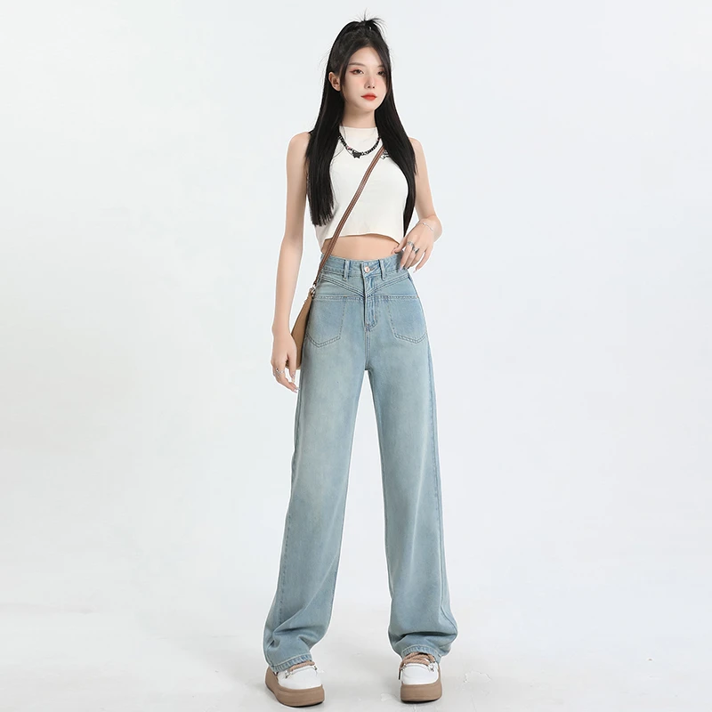 Real shot summer trousers jeans women Baby blue new style Tiansi cold draping wide leg nine part&trousers&lengthened pants
Real shot summer trousers jeans women Baby blue new style Tiansi cold draping wide leg nine part&trousers&lengthened pants