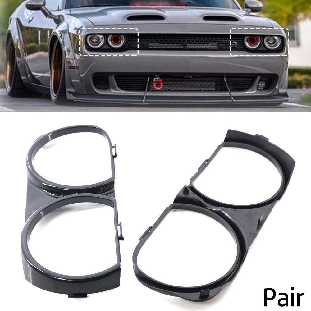 Gloss Black Front Headlight Lamp Bezel Trim Left+Right Cover Stickers For Dodge For Challenger 2015-2019
Gloss Black Front Headlight Lamp Bezel Trim Left+Right Cover Stickers For Dodge For Challenger 2015-2019