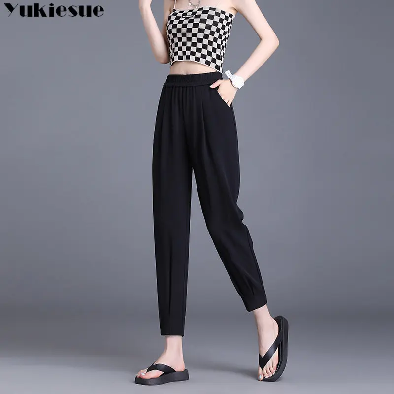 2022 New Summer Elastic High Waist Casual Female Harajuku Nine-Point Fashion PantalonsHarajuku Pant Women Streetwear Haren pants
2022 New Summer Elastic High Waist Casual Female Harajuku Nine-Point Fashion PantalonsHarajuku Pant Women Streetwear Haren pants