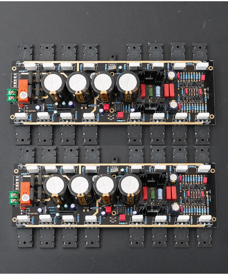 

1 Pair A60+ Reference Golden Voice A60 Current Feedback 8 Parallel Power Amplifier Board With 2SC5200 Capacitances