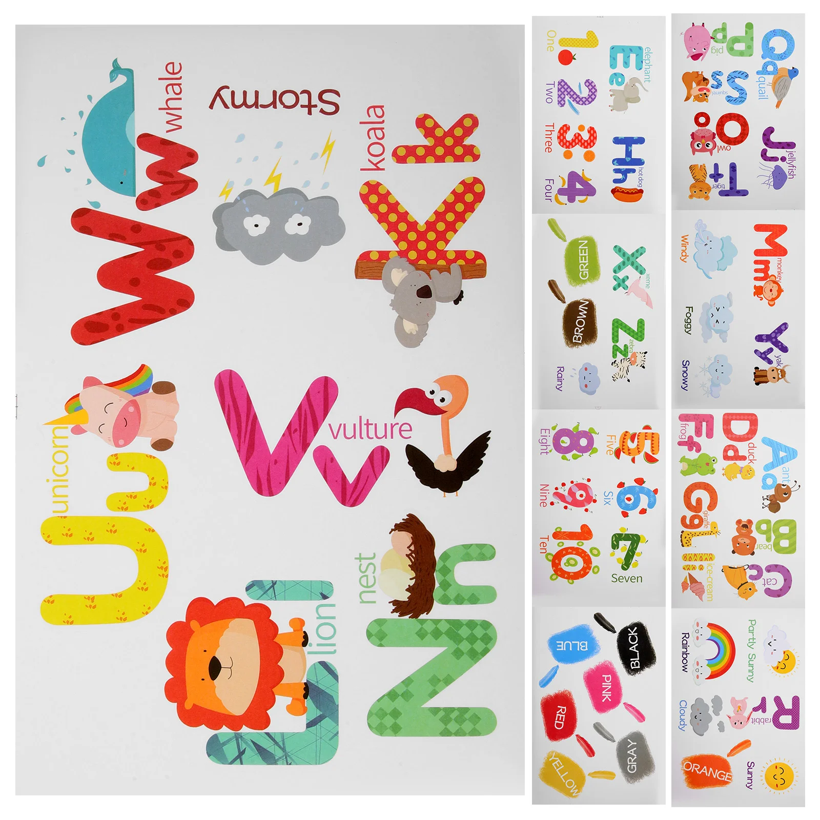 

Children's Room Adorns Letters Number Stickers Diy Removable Wallpaper Classroom Alphabet Sticker Cartoon Wall Decals