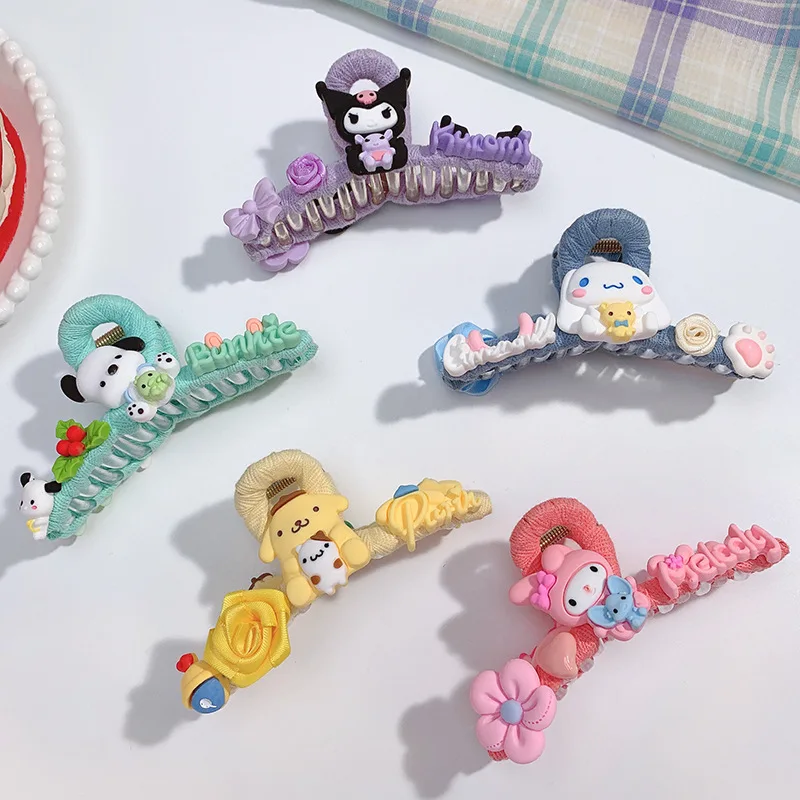 Kawaii Sanrio Japanese Cartoon Large Hairpin Kuromi Mellody Cute Girl Heart Horsetail Clip Bangs Hairpin Girl Hair Accessories
Kawaii Sanrio Japanese Cartoon Large Hairpin Kuromi Mellody Cute Girl Heart Horsetail Clip Bangs Hairpin Girl Hair Accessories