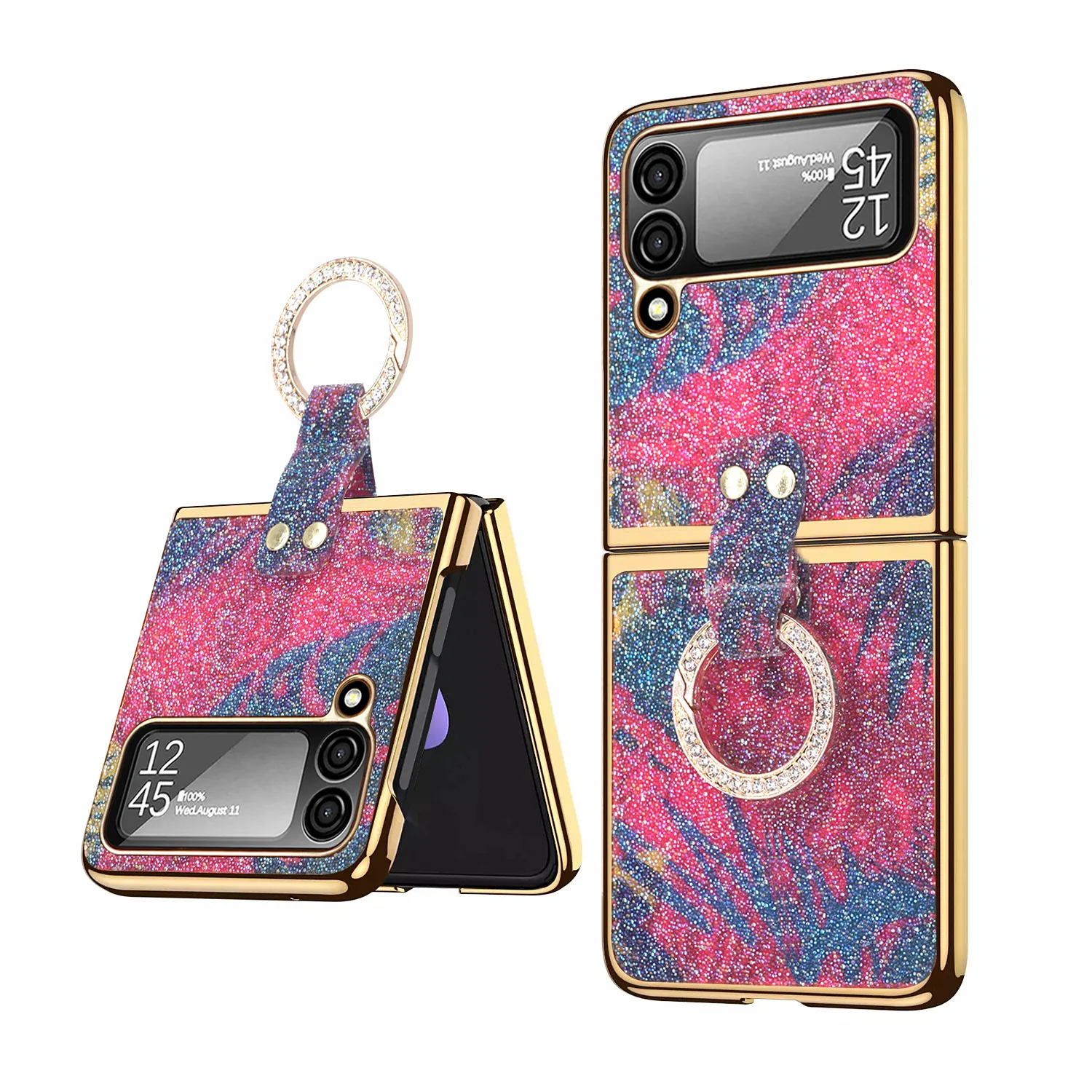 

Finger Ring Case For Samsung Galaxy Z Flip 5 4 3 Case For Samsung Galaxy F7210 Case