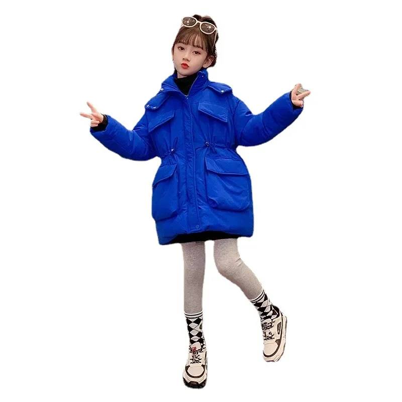 Girls Blue Cotton Coat Winter Thick Warm Waist Design Down Jacket Fashion Hooded Outerwear Kid Clothes for Teens Snowsuit 4-12 Y
Girls Blue Cotton Coat Winter Thick Warm Waist Design Down Jacket Fashion Hooded Outerwear Kid Clothes for Teens Snowsuit 4-12 Y