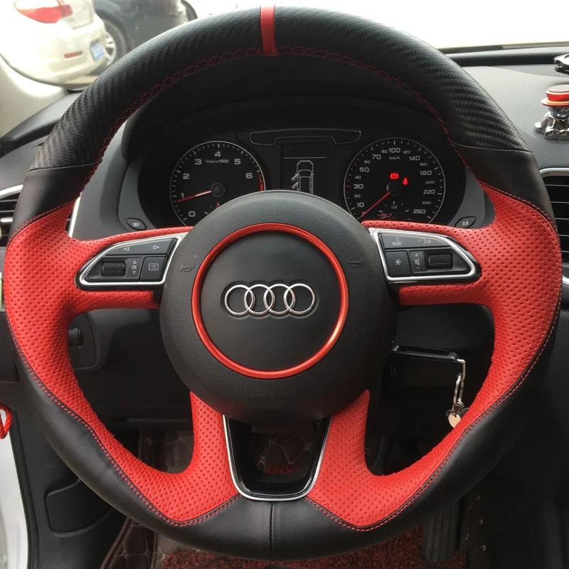 For Audi A4L Hand-sewn Steering Wheel Cover A3 A6L Q2L A5 Q3 Q5L Q7 Genuine Leather Anti-skid Brotectio Interior Car Accessories
For Audi A4L Hand-sewn Steering Wheel Cover A3 A6L Q2L A5 Q3 Q5L Q7 Genuine Leather Anti-skid Brotectio Interior Car Accessories