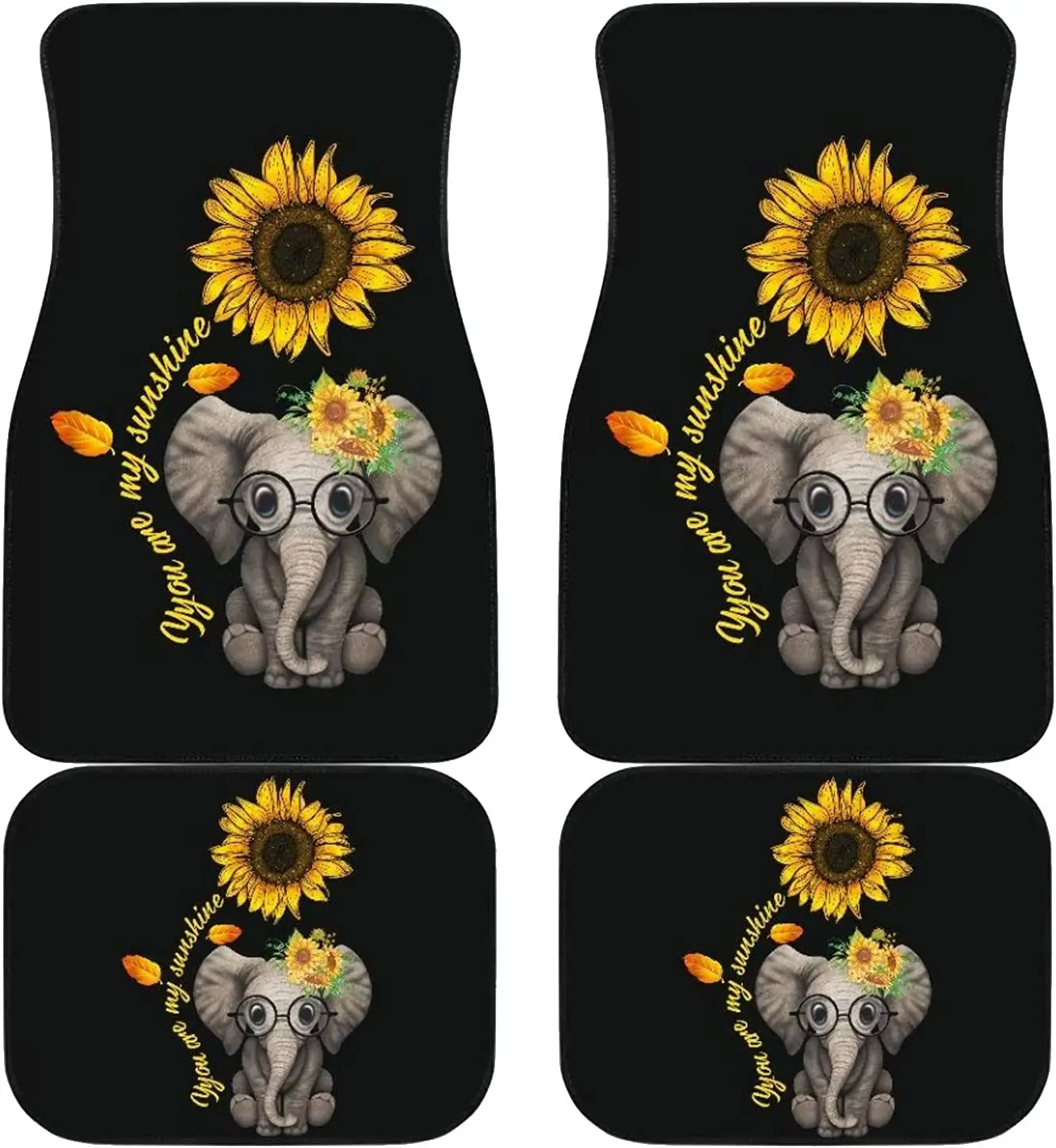 ZFRXIGN Elephant Sunflower Car Floor Mat Carpet for Women 4 Pieces Anti-Slip Auto Car Front and Rear Liner Rug SUV Trunk Accesso
ZFRXIGN Elephant Sunflower Car Floor Mat Carpet for Women 4 Pieces Anti-Slip Auto Car Front and Rear Liner Rug SUV Trunk Accesso