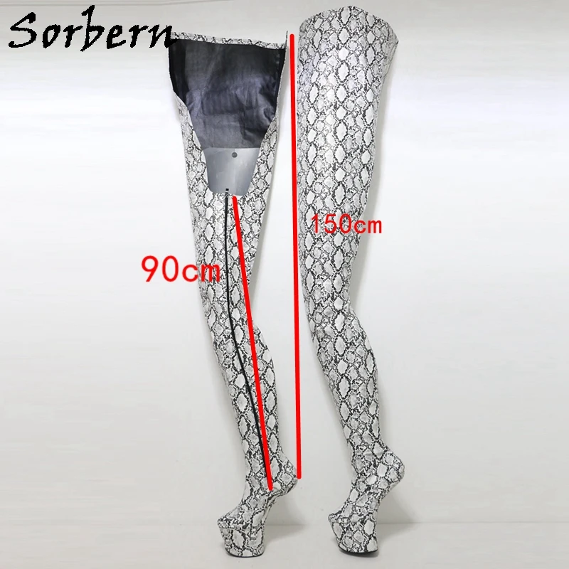 

Sorbern Sexy Light Hoof Heelless Crotch Boot 97Cm Inside Shaft Length 150Cm Outside Fetish Unisex Shoes Custom Color