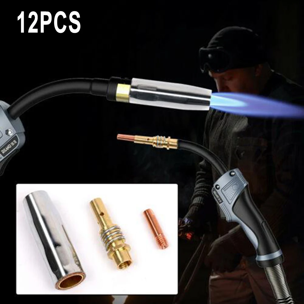 MB15 MIG Welding Nozzle M6 Tip Holder Kit Welding Contact Tip MIG Torch 0.8 X 25mm 12 Pcs Copper M6 MIG Weldind Torches Tool
MB15 MIG Welding Nozzle M6 Tip Holder Kit Welding Contact Tip MIG Torch 0.8 X 25mm 12 Pcs Copper M6 MIG Weldind Torches Tool