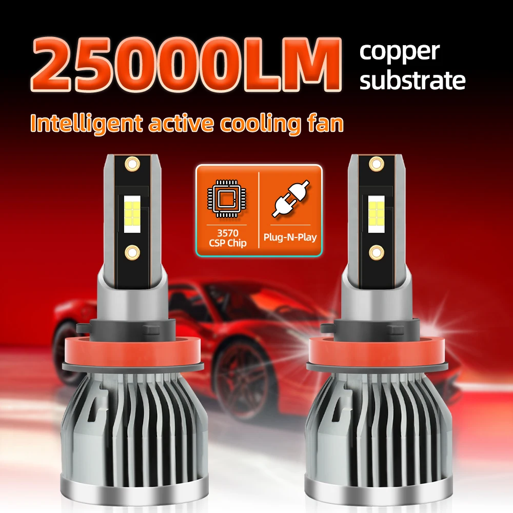 280W H7 H1 H11 LED Headlight 25000LM Car Headlamps 9005 Hb3 9006 Hb4 9007 H4 6000K White 12V Auto Lamp H3 H13 9004 Front Lights
280W H7 H1 H11 LED Headlight 25000LM Car Headlamps 9005 Hb3 9006 Hb4 9007 H4 6000K White 12V Auto Lamp H3 H13 9004 Front Lights