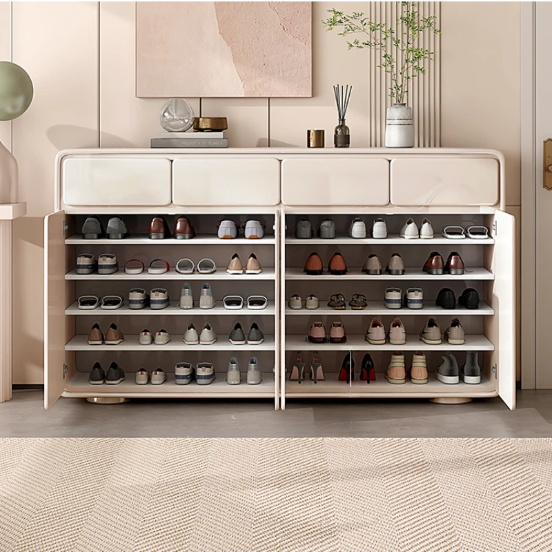 Living room solid wood shoe cabinet, exterior corridor, interior modern and simple, large capacity cream style new style
Living room solid wood shoe cabinet, exterior corridor, interior modern and simple, large capacity cream style new style