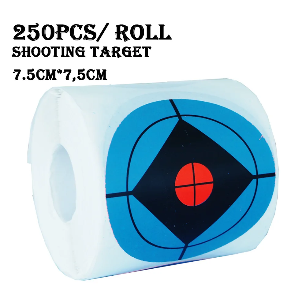 

3 inch hunting practice target paper fluorescent self-adhesive shooting target stickers [250 sheets/roll 7.5*7.5cm].