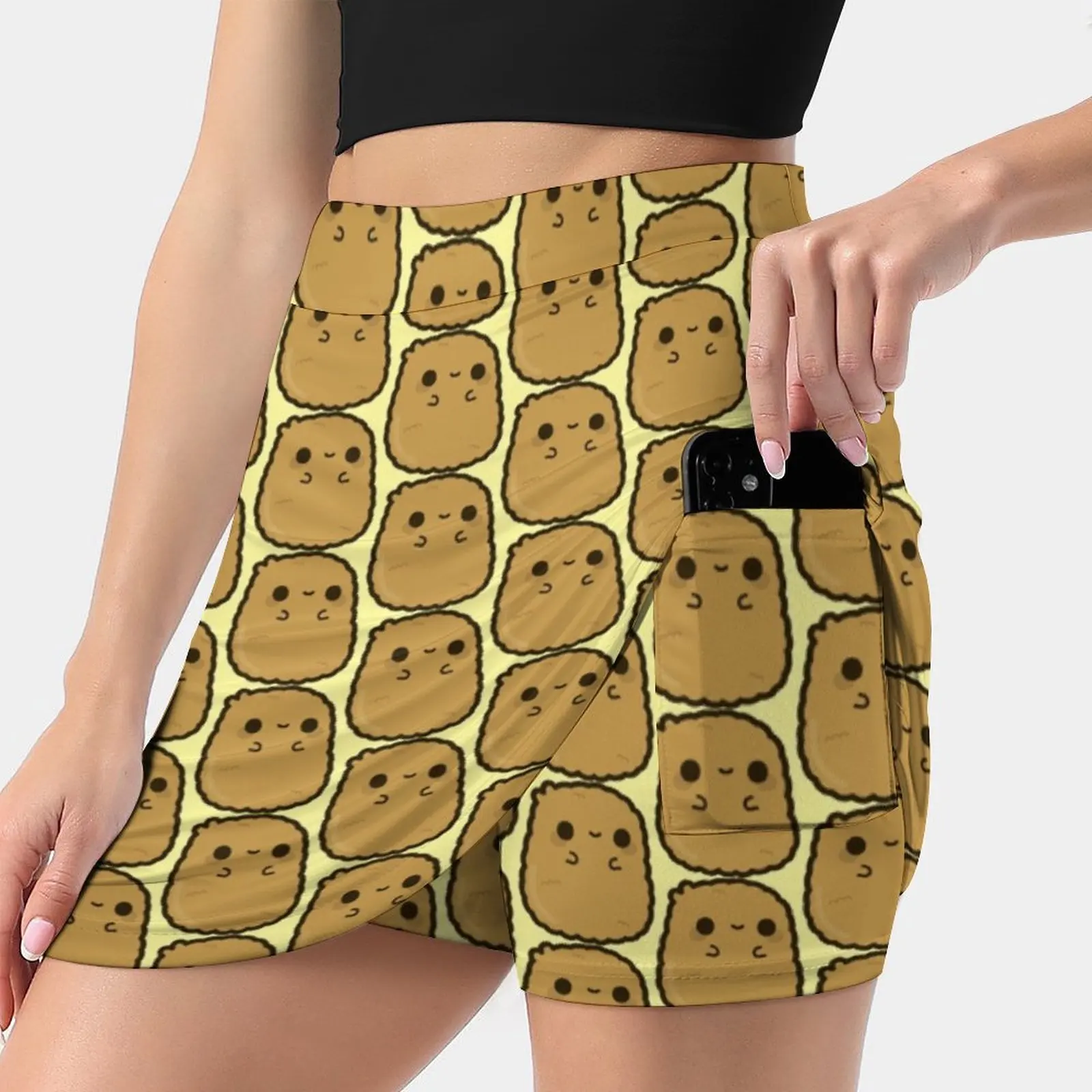 Cute Chicken Nugget New Women Skirts Double-Layer Printed Short Dress Mini Sport Skirt Cute Kawaii Chicken Nugget Food Treat
Cute Chicken Nugget New Women Skirts Double-Layer Printed Short Dress Mini Sport Skirt Cute Kawaii Chicken Nugget Food Treat