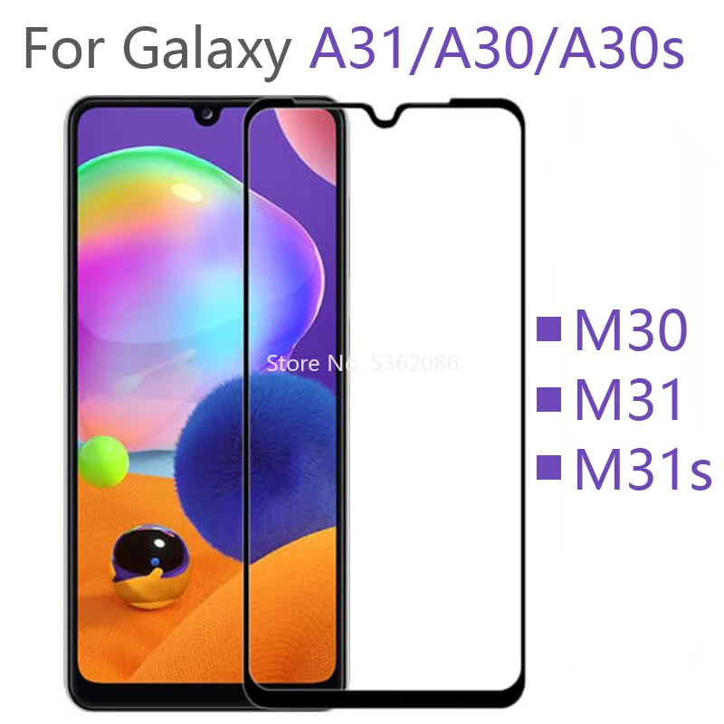 Защитное стекло закаленное 9Н для Samsung A31/A30/A30S/M30/M31/M31s/M/A 30 S/31/30 s/9D | Мобильные