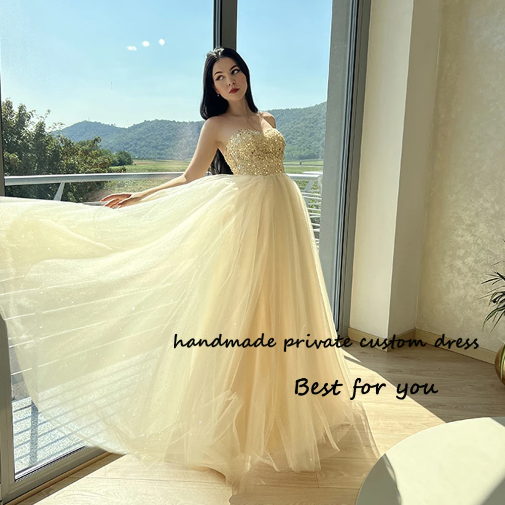 

Sparkly Sequin Tulle Prom Dresses for Women Sweetheart A Line Fairy Evening Party Dress 2024 Homecoming Graduation Gowns