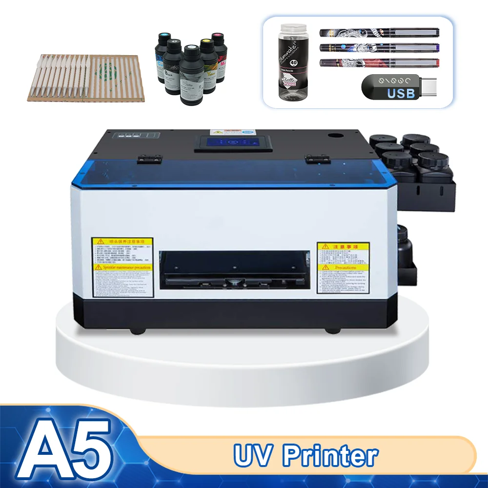 

A5 UV Flatbed Printer EPSON L800 Phone Case Printing Machine Mini UV Printer For Phonecase Glass PVC Card Metal Wood Acrylic