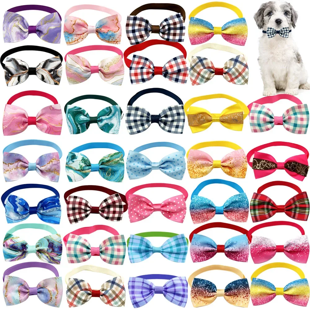 

Accessories Cute Dog Bulk Small Pet Tie 50/100pcs Bowtie Fashion Collars Supplies Bow for Dogs