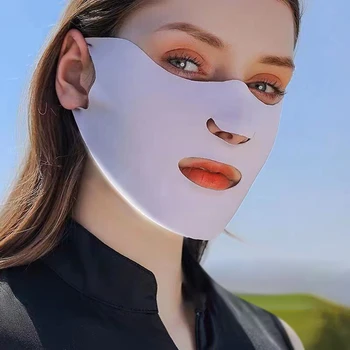Elegância e Proteção: Máscara Golfe PGM com Proteção Solar 8 Anti-uv UPF50+ Ice Silk Sunscreen Mask Traceless Summer Outdoor Sports Face Mask Breathable Exposed Mouth Nose Golf Mask