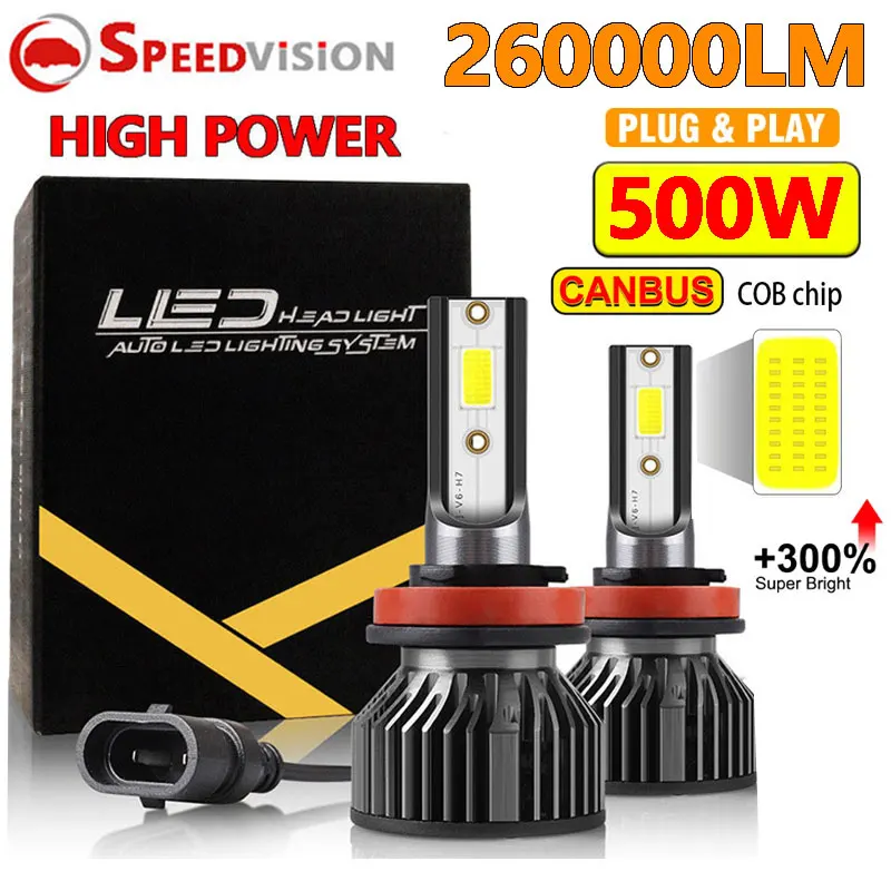 H7 LED Car Headlight Lamp Bulb Canbus 500W 260000LM H1 H4 H8 H9 H11 HB4 HB3 9005 9006 9012 Auto Fog Light LED Lights For Vehicle 
H7 LED Car Headlight Lamp Bulb Canbus 500W 260000LM H1 H4 H8 H9 H11 HB4 HB3 9005 9006 9012 Auto Fog Light LED Lights For Vehicle