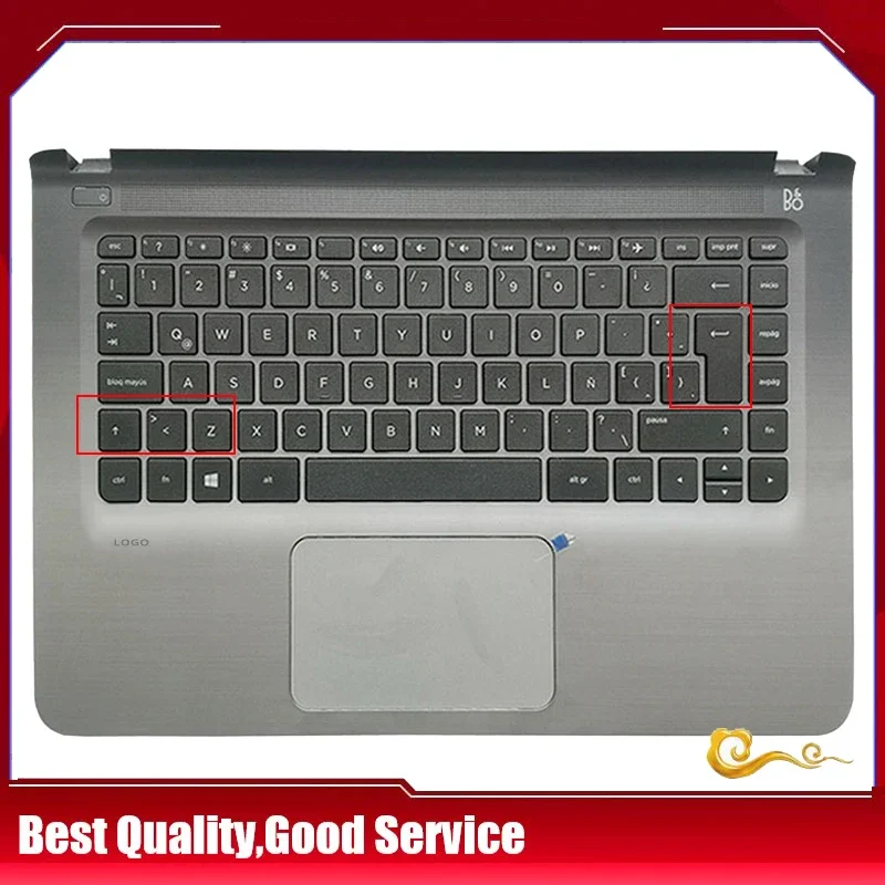 

New/Org For HP Pavilion 14-AB 14-ab007tx TPN-Q158 Q161 Palmrest Latin Keyboard Upper cover Touchpad 806756-161,No backligt