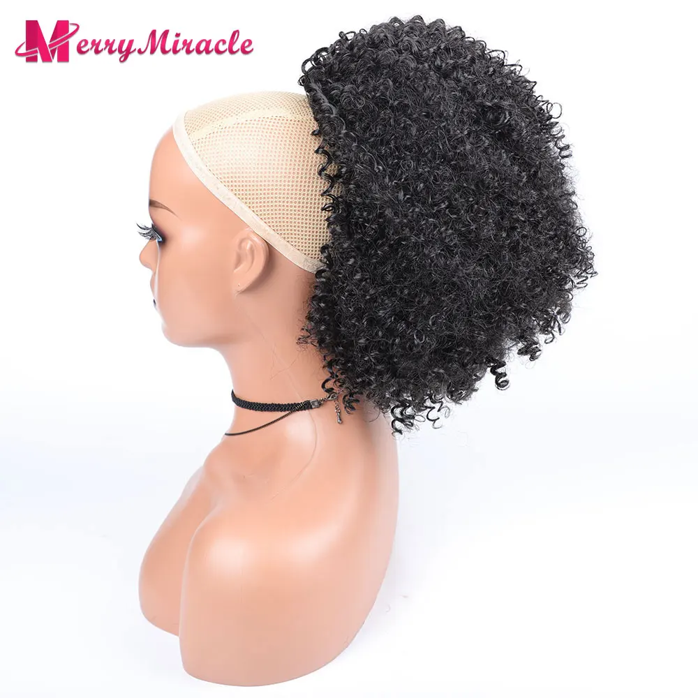 

Synthetic Long Afro Kinky Curly Ponytail Natural Color Synthetic Drawstring Ponytail Hair Extension For Women Natural Look