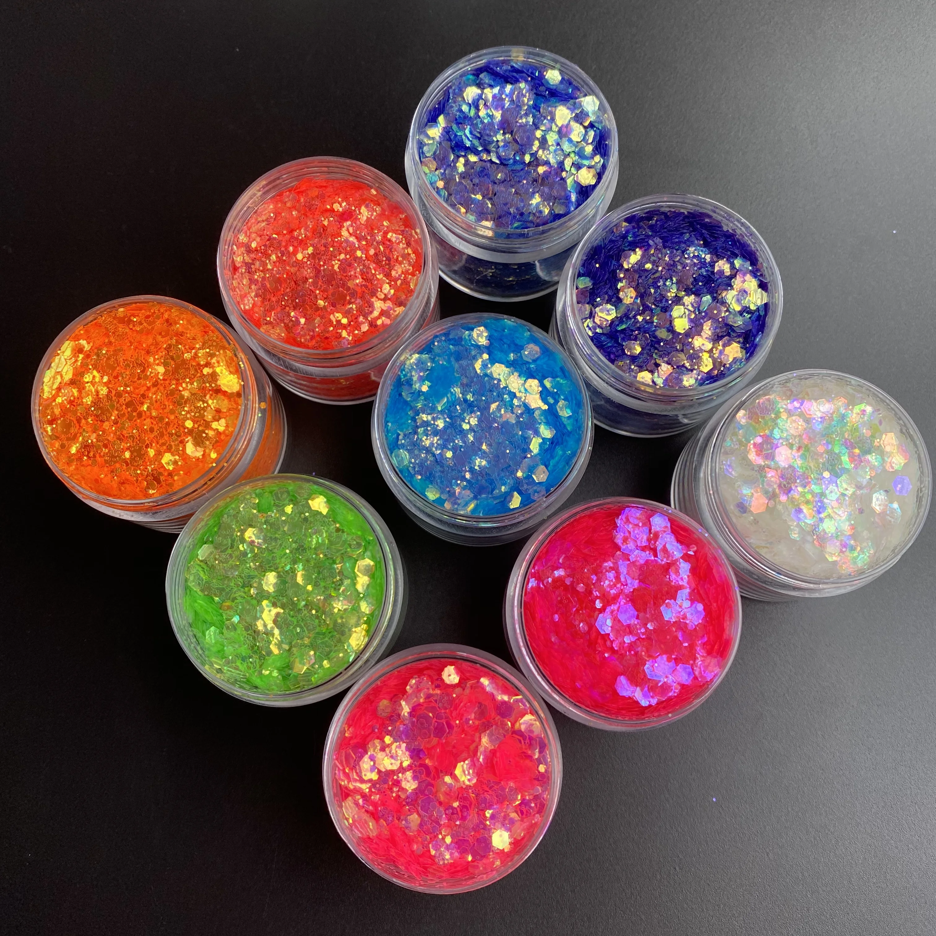

15g/Jar Luxury Opal Nail Powder Glitters Flakes Rainbow Nail Glitter Sequins Iridescent Craft Decoration Glitters