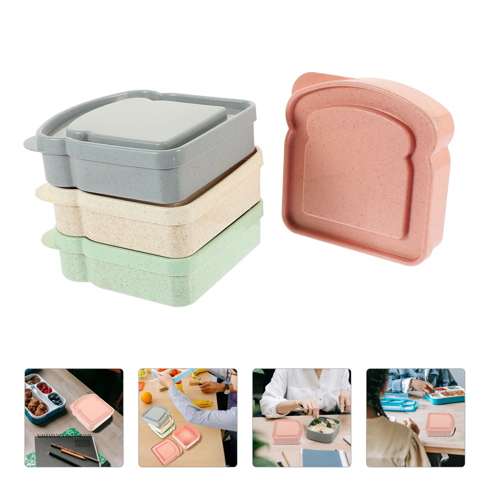 2/4pcs Sandwich Storage Box Bread Toast Case Reusable Microwave Lunch Box Outdoor Camping Picnic Food Storage Container
2/4pcs Sandwich Storage Box Bread Toast Case Reusable Microwave Lunch Box Outdoor Camping Picnic Food Storage Container
