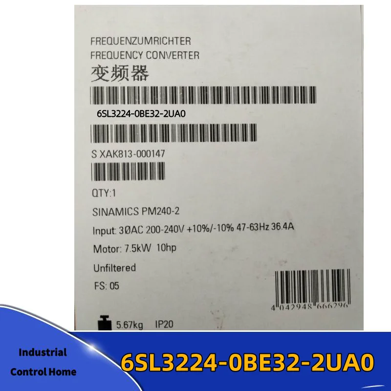 Модуль питания SINAMICS G120 PM240 без фильтра 6SL3224-0BE32-2UA0 6SL3224-0BE32-2UA0
Модуль питания SINAMICS G120 PM240 без фильтра 6SL3224-0BE32-2UA0 6SL3224-0BE32-2UA0