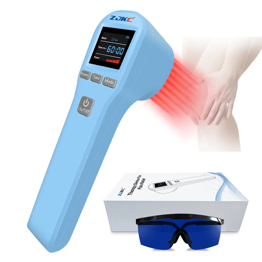 

ZJKC Portable Handheld Low Level Laser Therapy Device 650nm*16+808nm*4 for Pain Relief Inflammation Sciatica Arthritis 3000 mAh