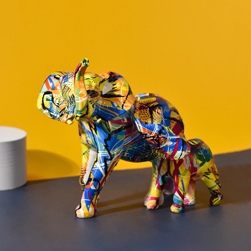 Nrodic Home Decor Creative Colorful Elephant Staute Office Cabinet Ornaments Resin Animal Sculptures & Figurine Art Sculpture
Nrodic Home Decor Creative Colorful Elephant Staute Office Cabinet Ornaments Resin Animal Sculptures & Figurine Art Sculpture